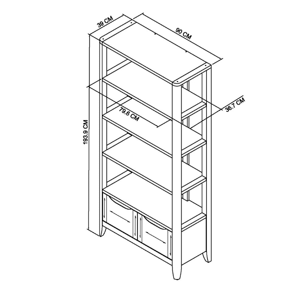 Chester Oak Open Display Unit