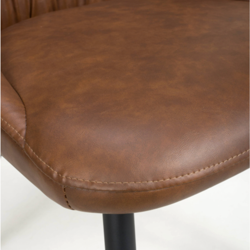 Corinth Leather Effect Tan Dining Chair
