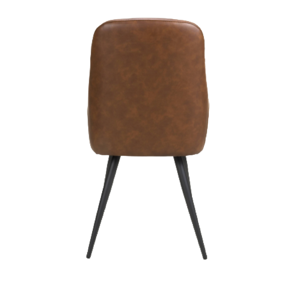 Corinth Leather Effect Tan Dining Chair