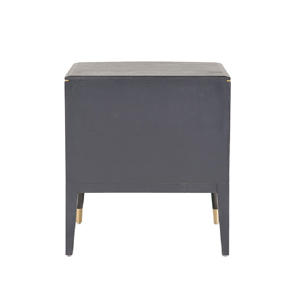 Kensington 2 Drawer Bedside Table Ebony