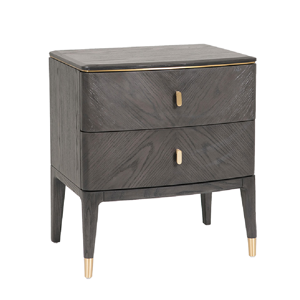 Kensington 2 Drawer Bedside Table Ebony