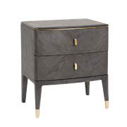 Kensington 2 Drawer Bedside Table Ebony