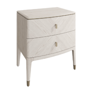 Kensington 2 Drawer Bedside Table Stone