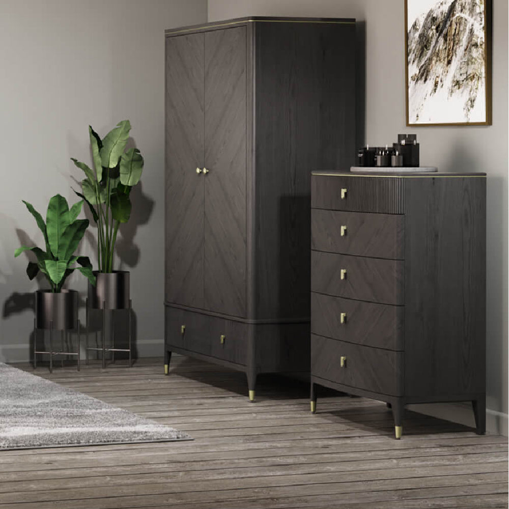 Kensington 5 Drawer Chest of Drawers Ebony
