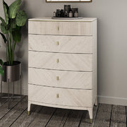 Kensington 5 Drawer Chest of Drawers Stone