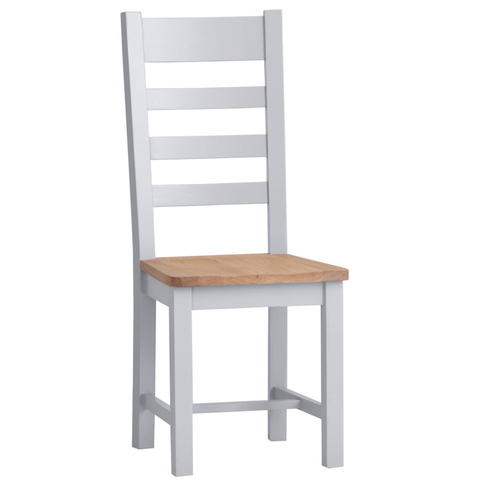 Cotswold Painted Ladder Back Dining Chair Upholstered Seat