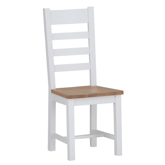 Cotswold Painted Ladder Back Dining Chair Upholstered Seat