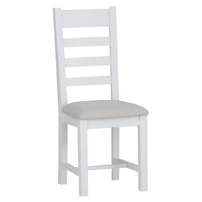 Cotswold Painted Ladder Back Dining Chair Upholstered Seat