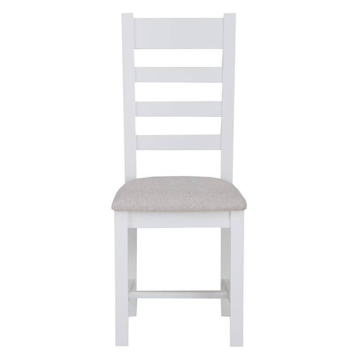 Cotswold Painted Ladder Back Dining Chair Upholstered Seat