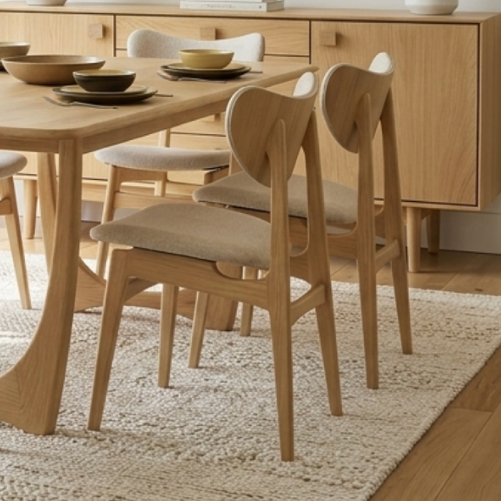 G Plan Larsen Oak BUTTERFLY DINING CHAIR (GREY)  !New for Summer!