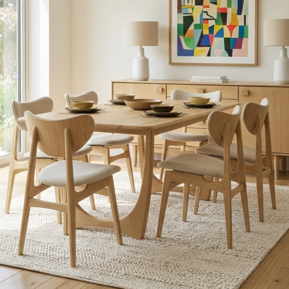 G Plan Larsen Oak BUTTERFLY DINING CHAIR (GREY)  !New for Summer!