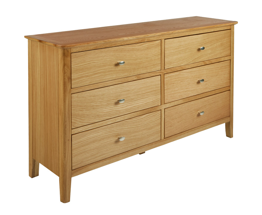 Global Home Bath Oak 3+3 Drawer Chest