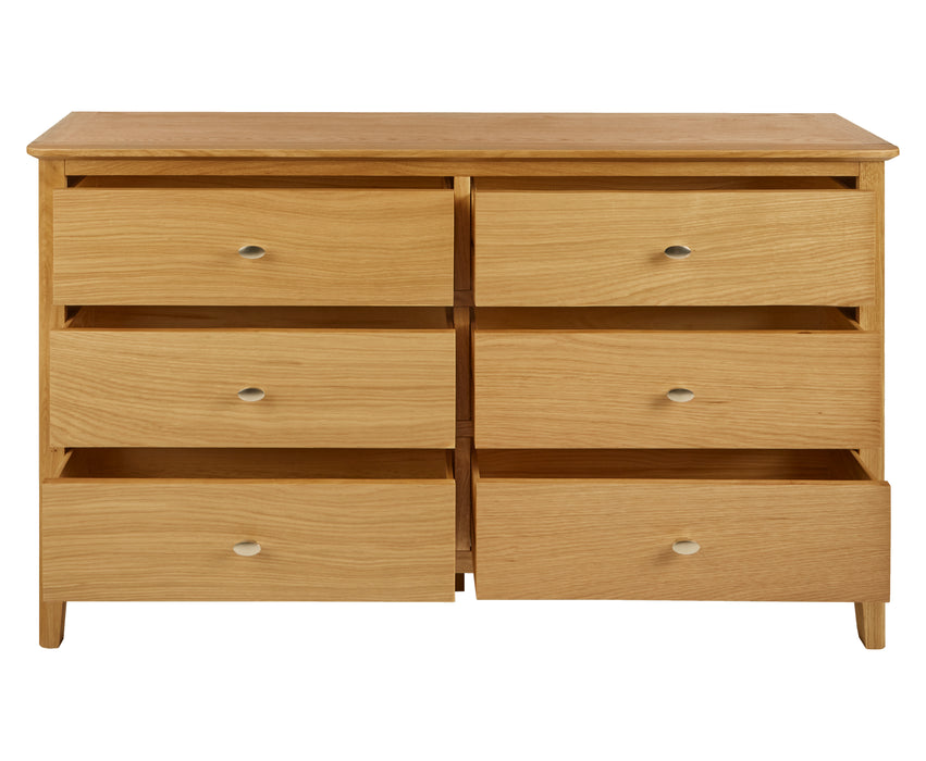 Global Home Bath Oak 3+3 Drawer Chest