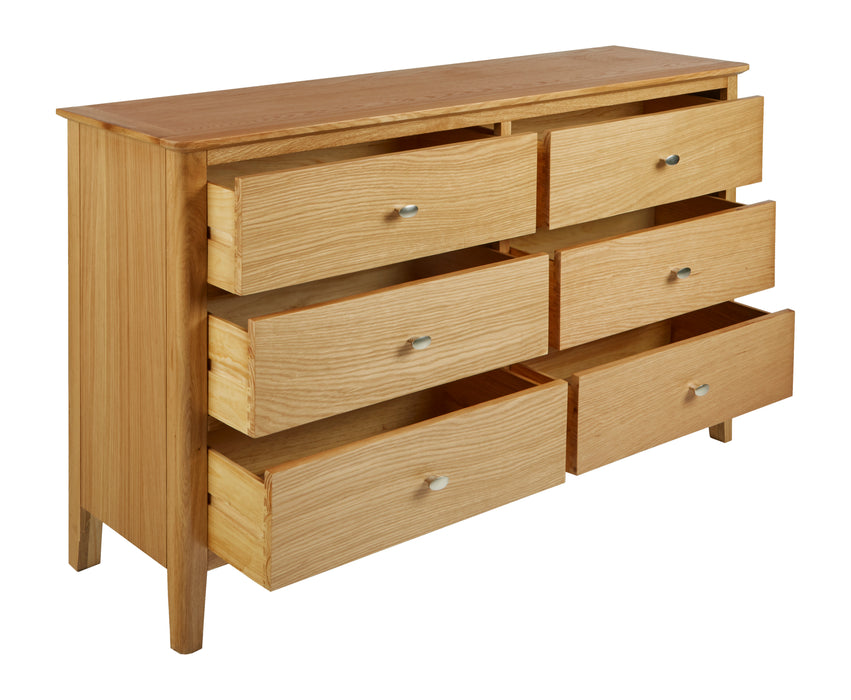 Global Home Bath Oak 3+3 Drawer Chest