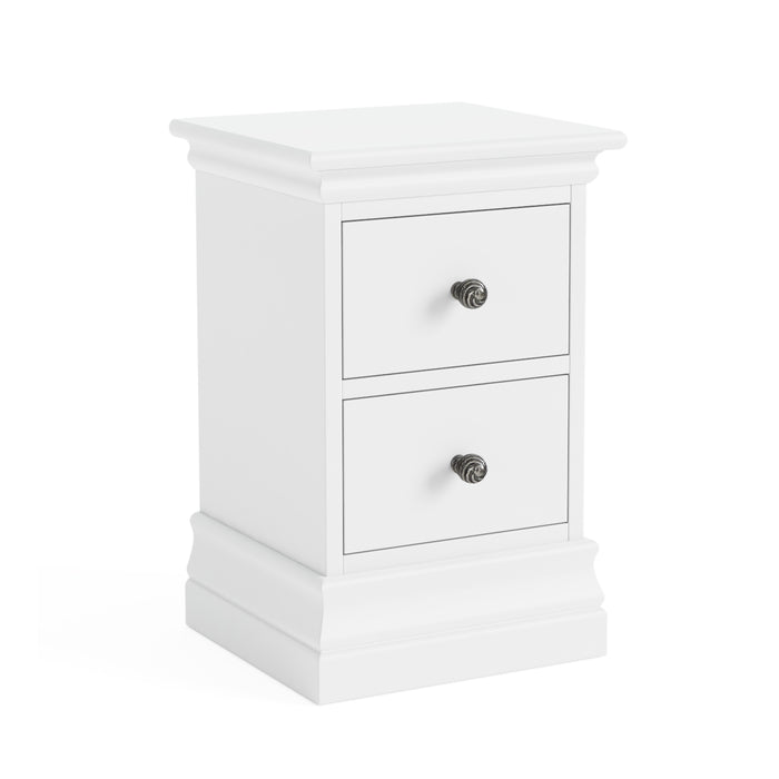 Wiltshire white narrow bedside