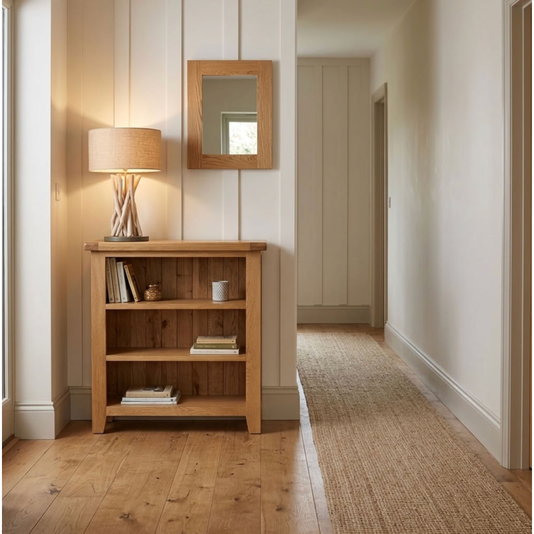 Hampshire oak Low Bookcase