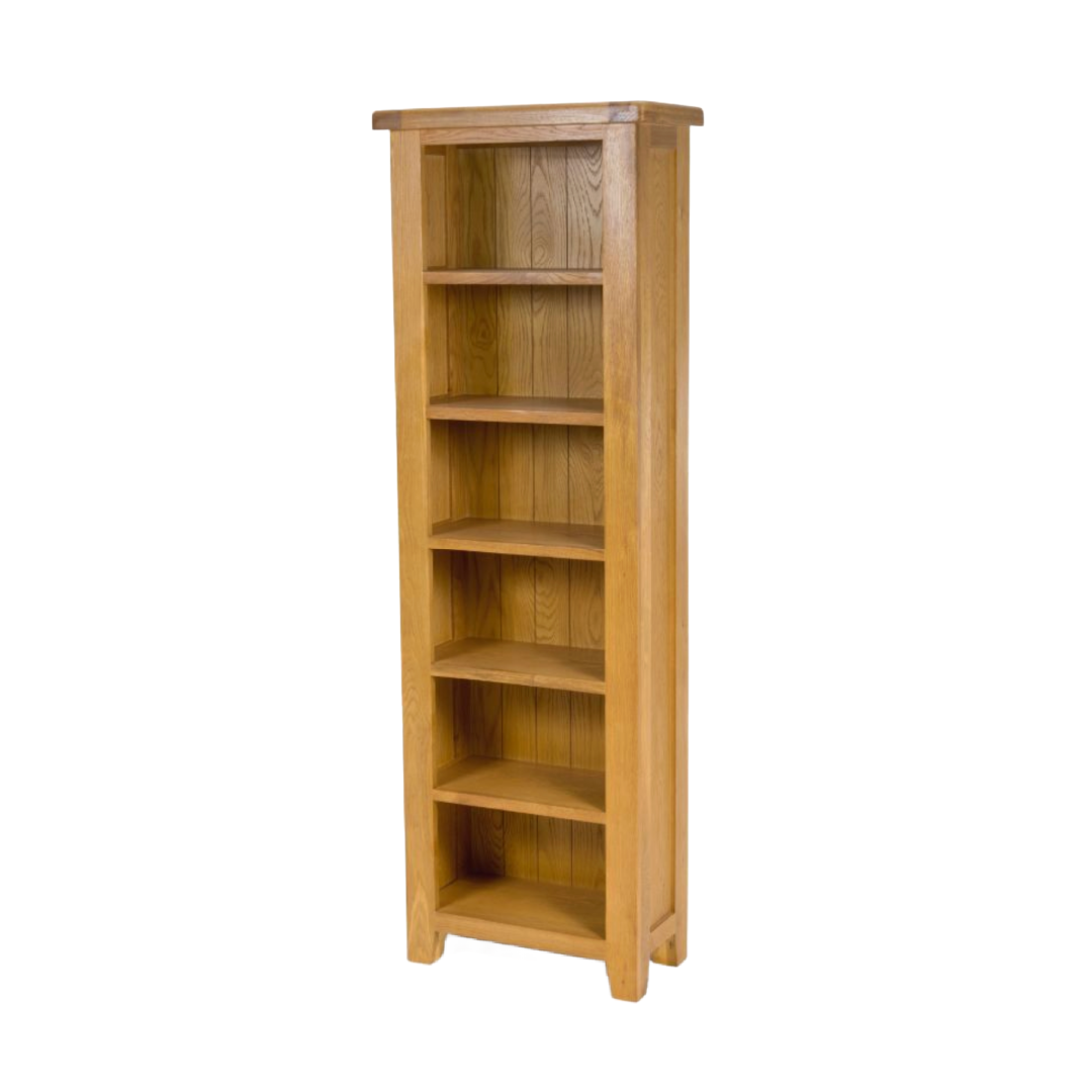 Hamshire Oak tall narrow Bookcase