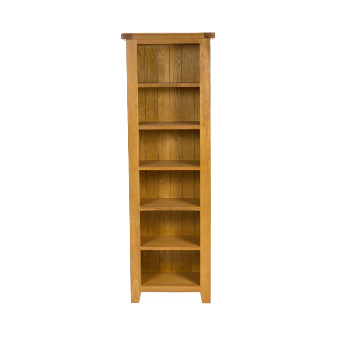 Hamshire Oak tall narrow Bookcase