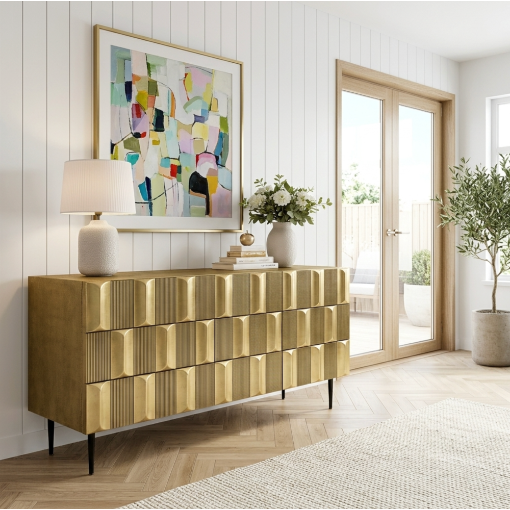 Verano Large Brass Sideboard