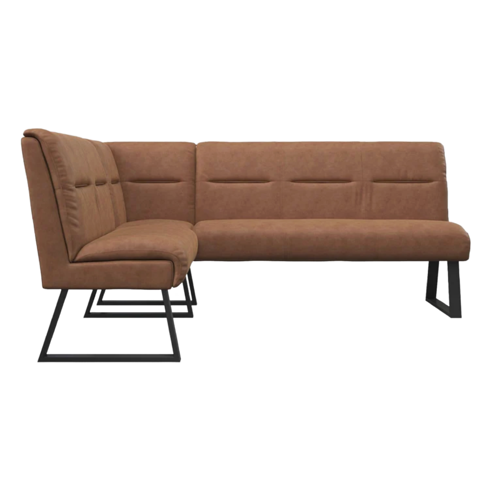 Cerutti Faux Leather Corner Bench Tan