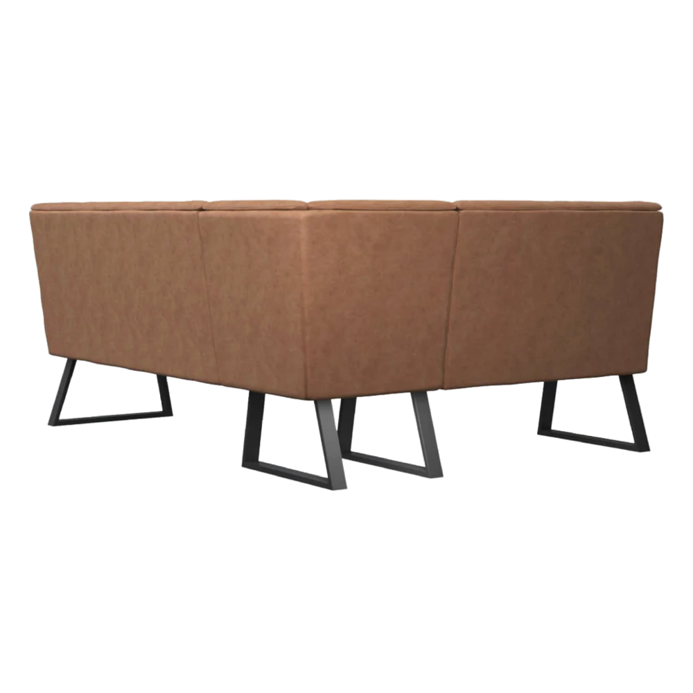Cerutti Faux Leather Corner Bench Tan