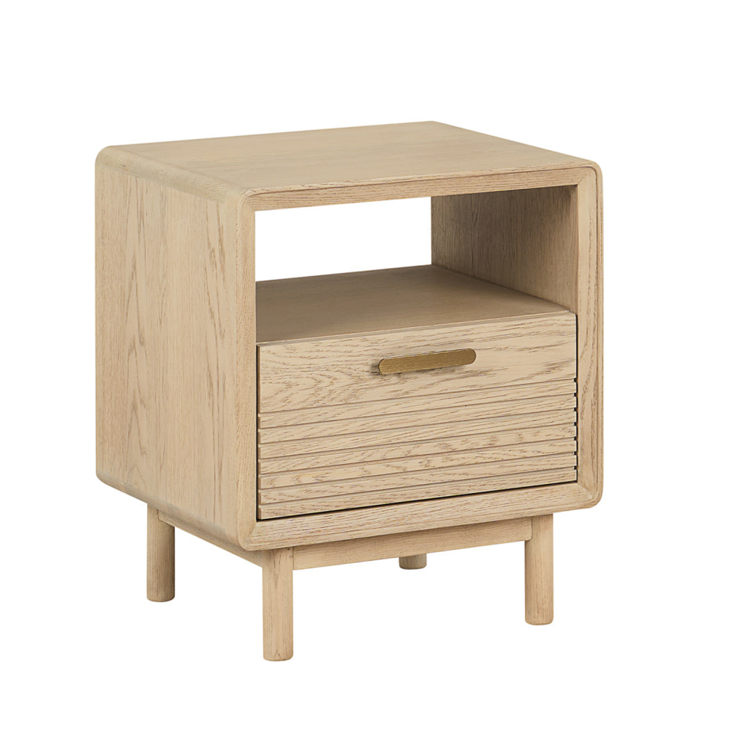 W+G HARPER - 1 DRAWER BEDSIDE OAK