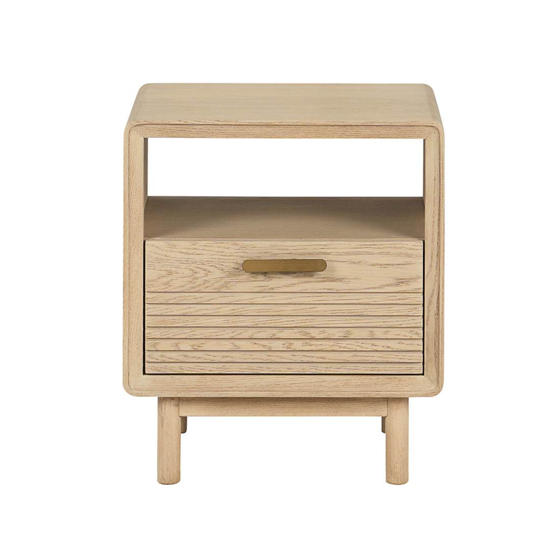 W+G HARPER - 1 DRAWER BEDSIDE OAK