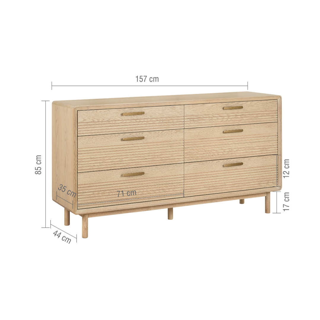 W+G HARPER - 3 DRAWER CHEST OAK (Copy)
