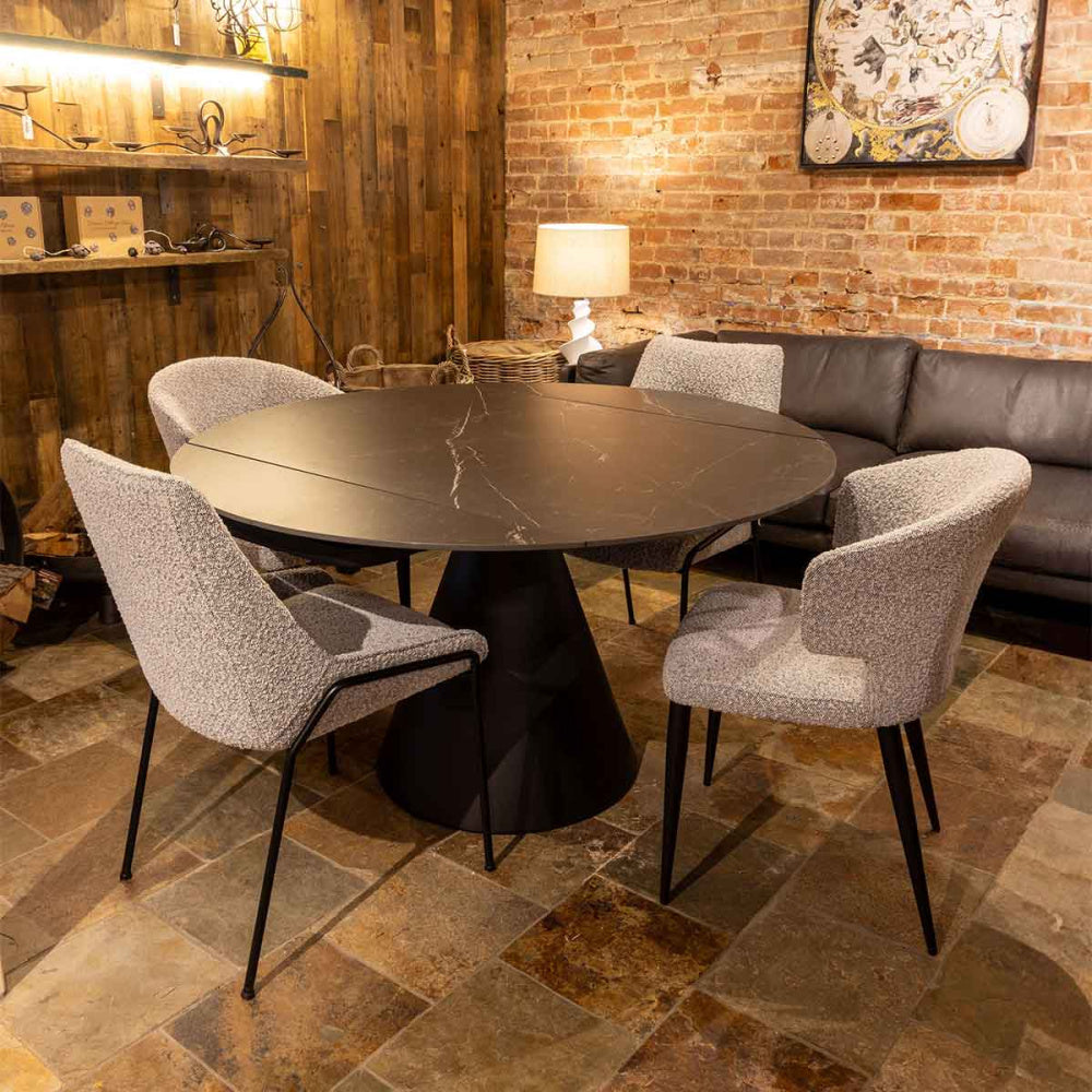 85-135CM TWIST ROUND EXT DIN TBL (BLACK)