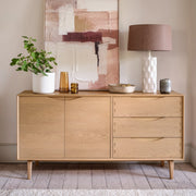 W+G OTTO - WIDE 2 DOOR 3 DRAWER SIDEBOARD OAK