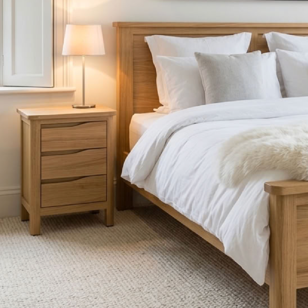 Hexham oak 3 Drawer Bedside