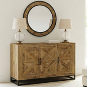 Indus Rustic Oak Narrow Sideboard
