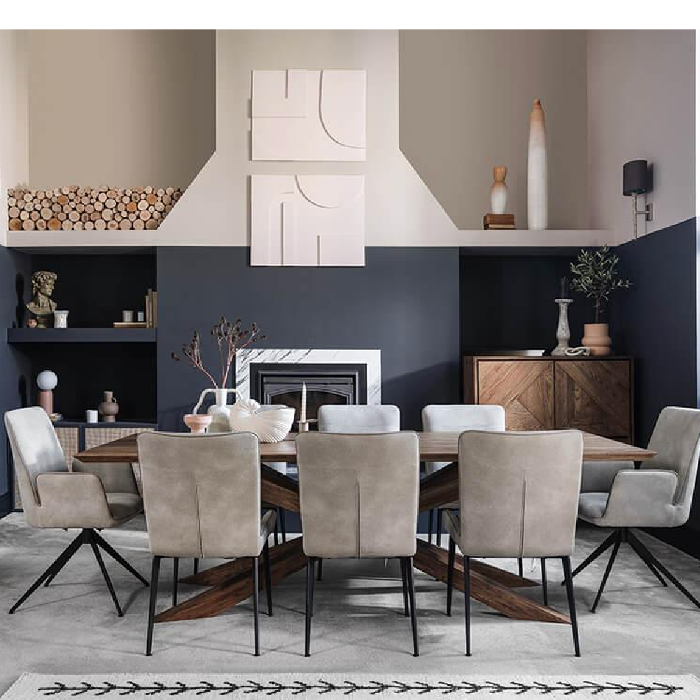 Hudson Rustic Oak Dining Table 240cm