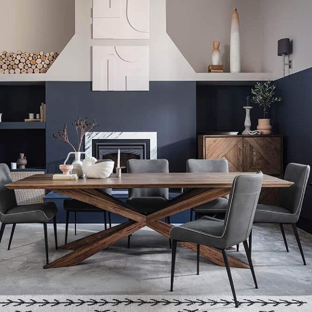 Hudson Rustic Oak Dining Table 240cm