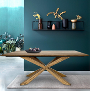 Hudson Rustic Oak Dining Table 180cm (clearance)