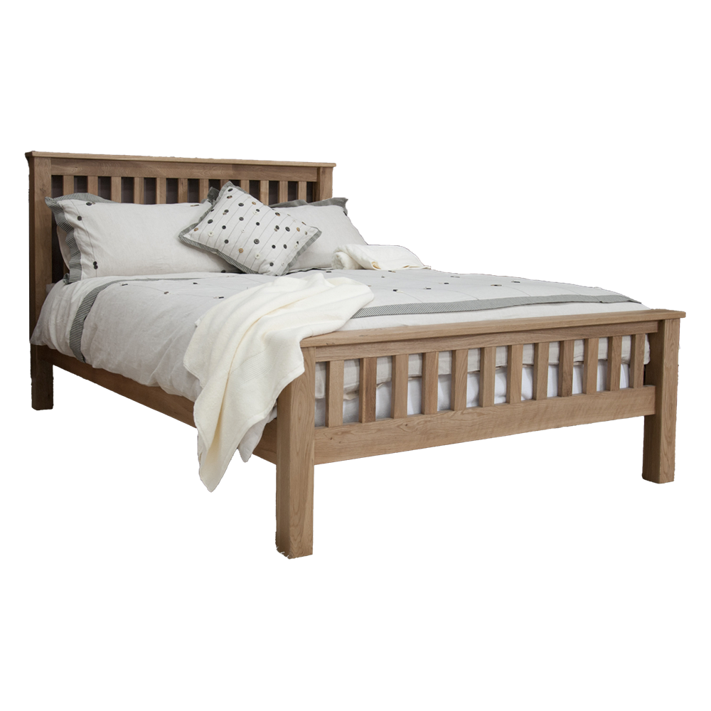 Opus Solid Oak 4'6 Double Bed