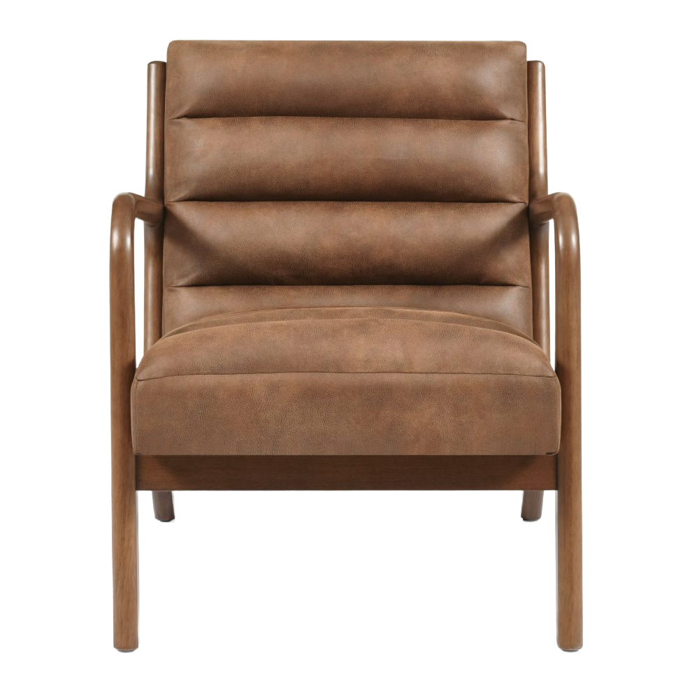 Inca Brown Pu Leather Armchair