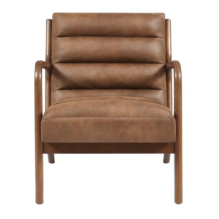 Inca Brown Pu Leather Armchair