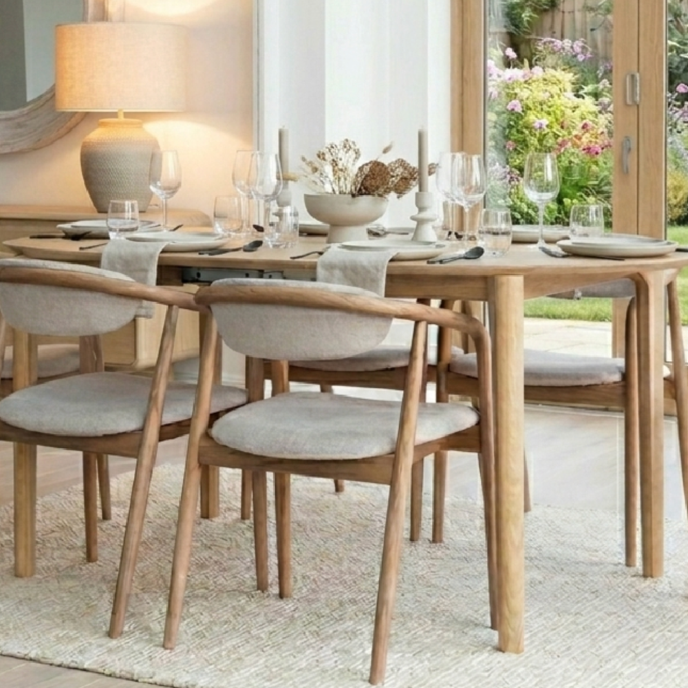 G Plan Winchester 130 - 170cm D-End Extending Dining Table sets with isabelle Chairs