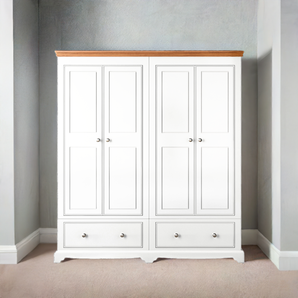Inspiration Painted 4 Door / 2 Drawer Wardrobe