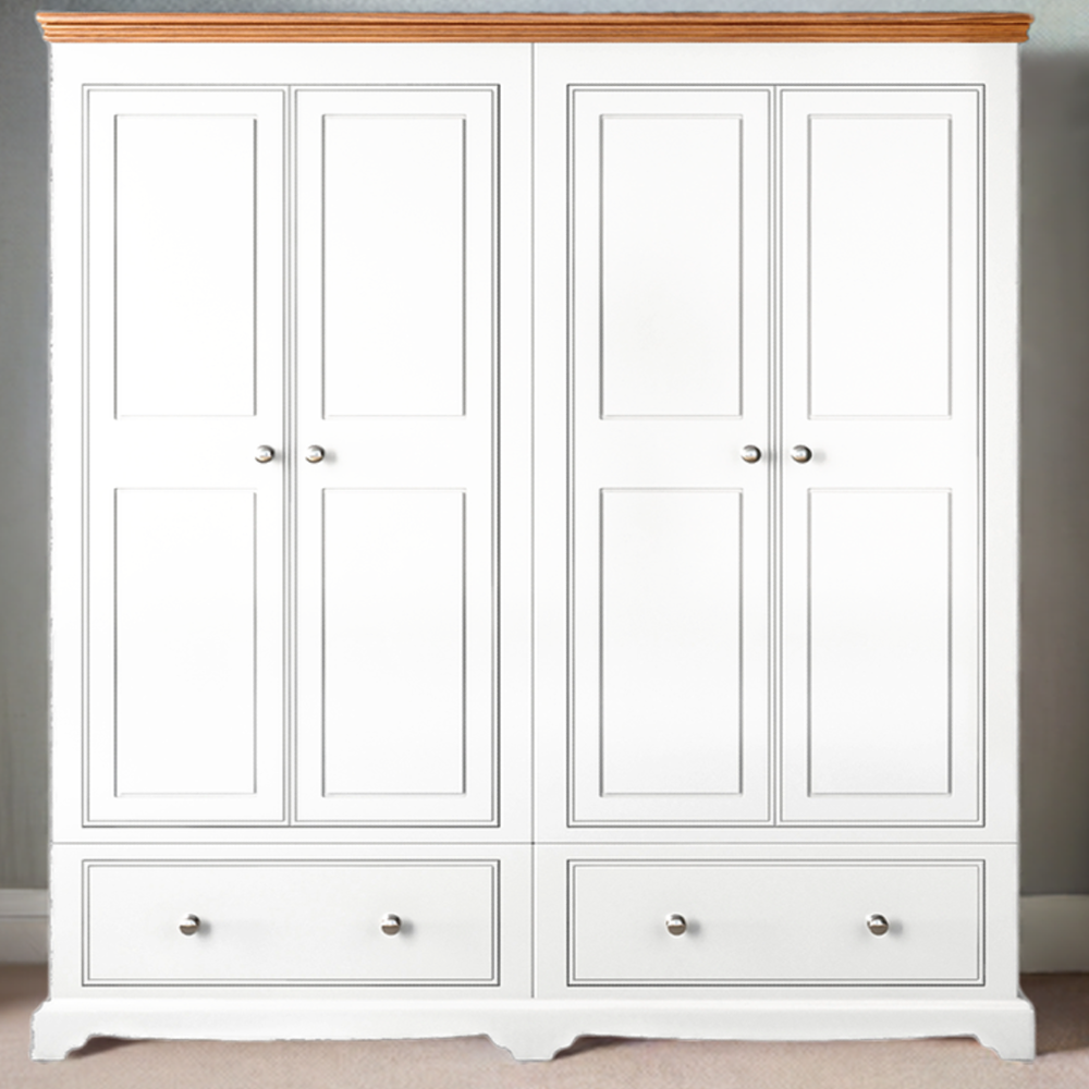 Inspiration Painted 4 Door / 2 Drawer Wardrobe