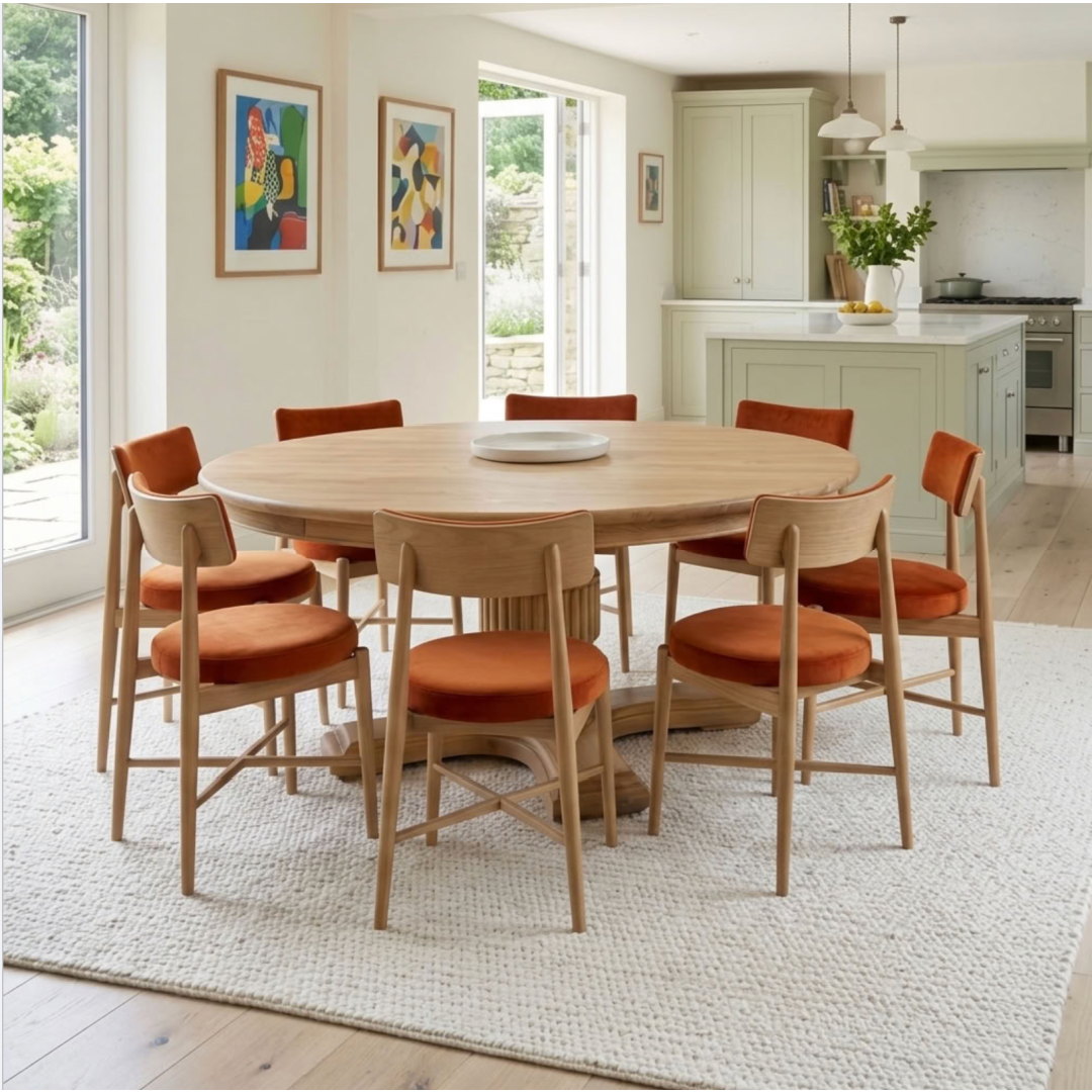 Sofia 180cm Round Dining Tables ! Best seller new light oak colour