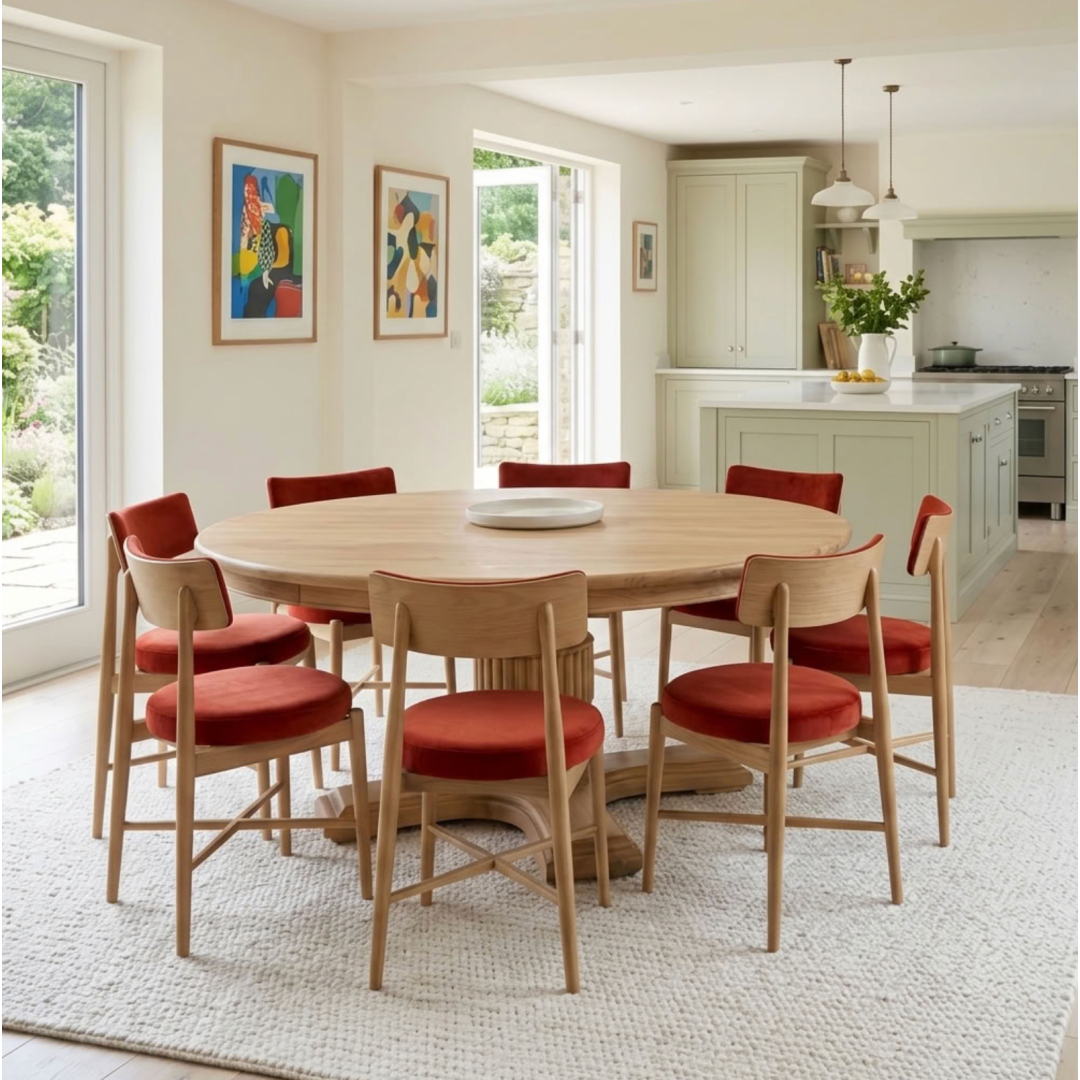 Sofia 180cm Round Dining Tables ! Best seller new light oak colour