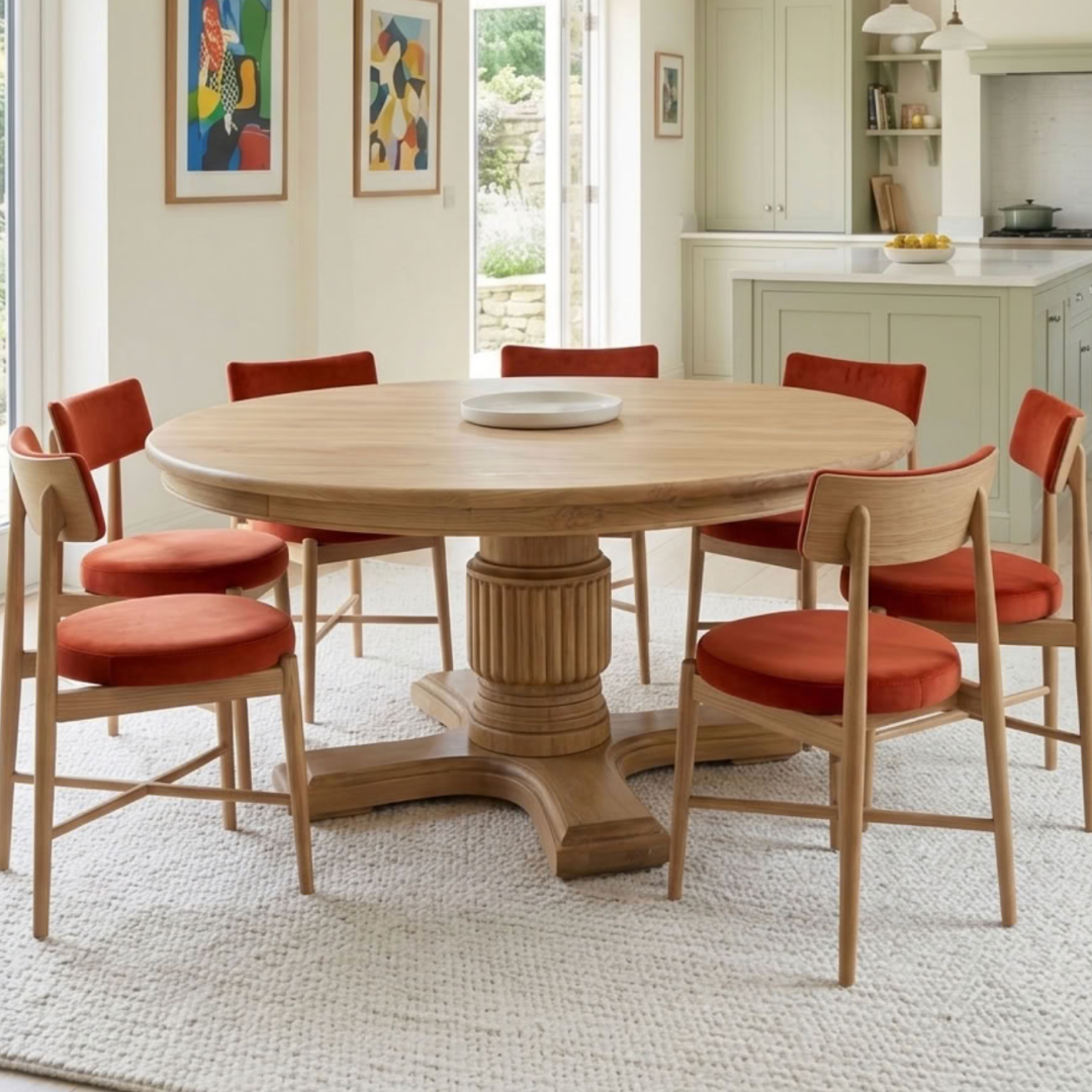 Sofia 180cm Round Dining Tables ! Best seller new light oak colour