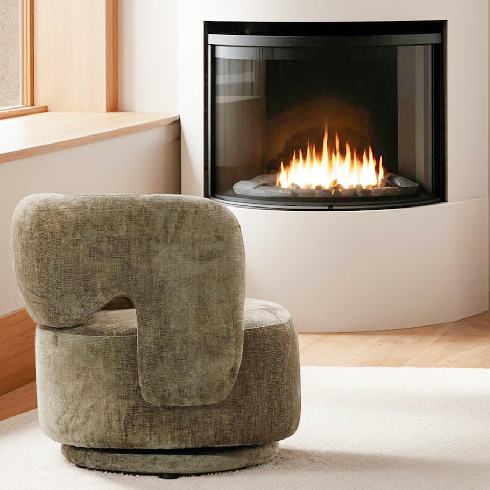 Koa Swivel Accent Chair Olive