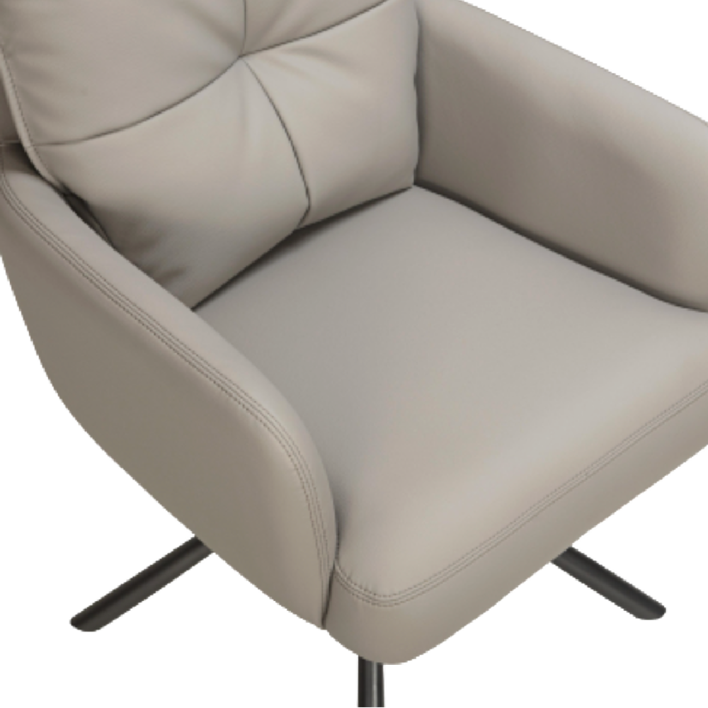 Luxe Leather Effect Latte Dining Chair