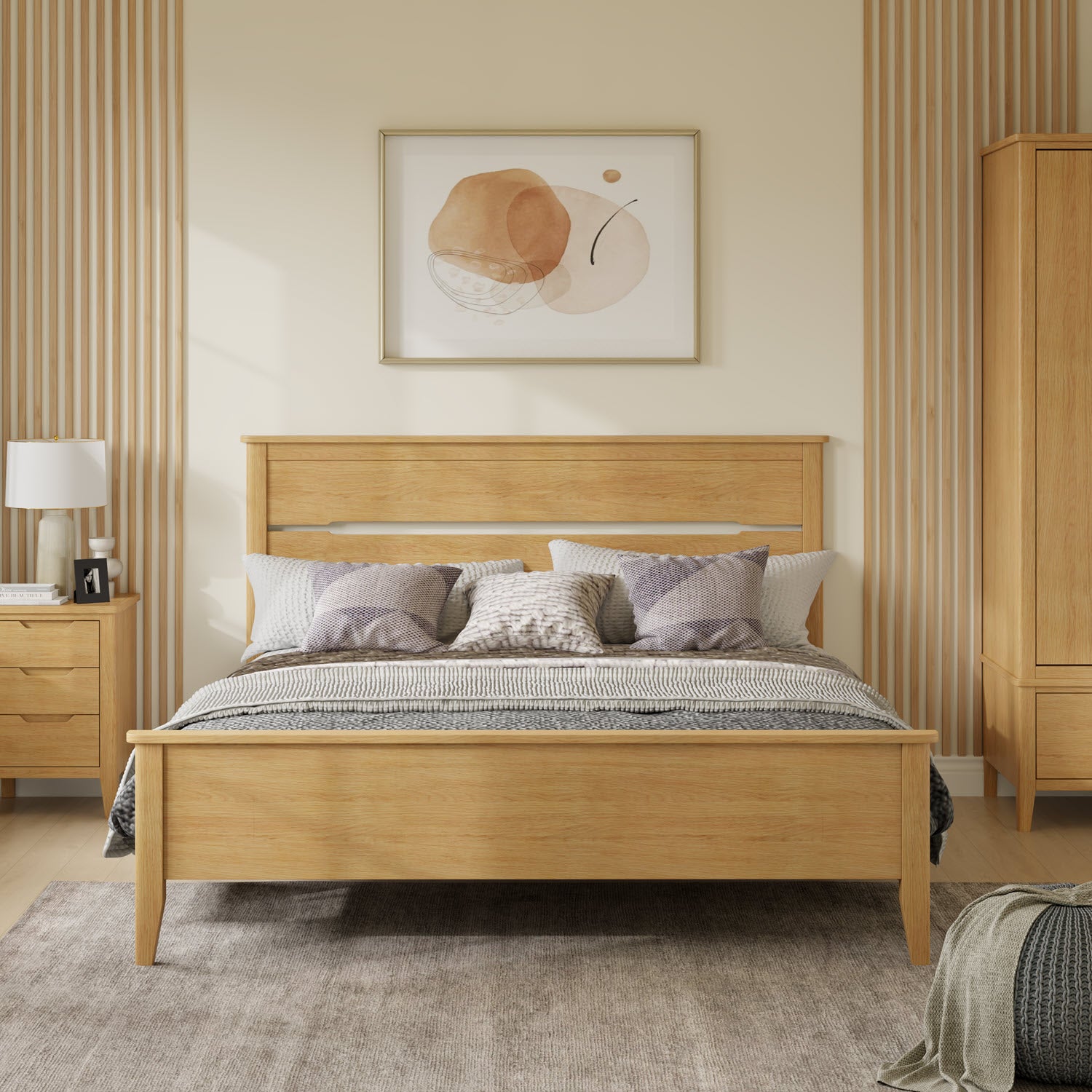 Harkus Oak Kingsize bed