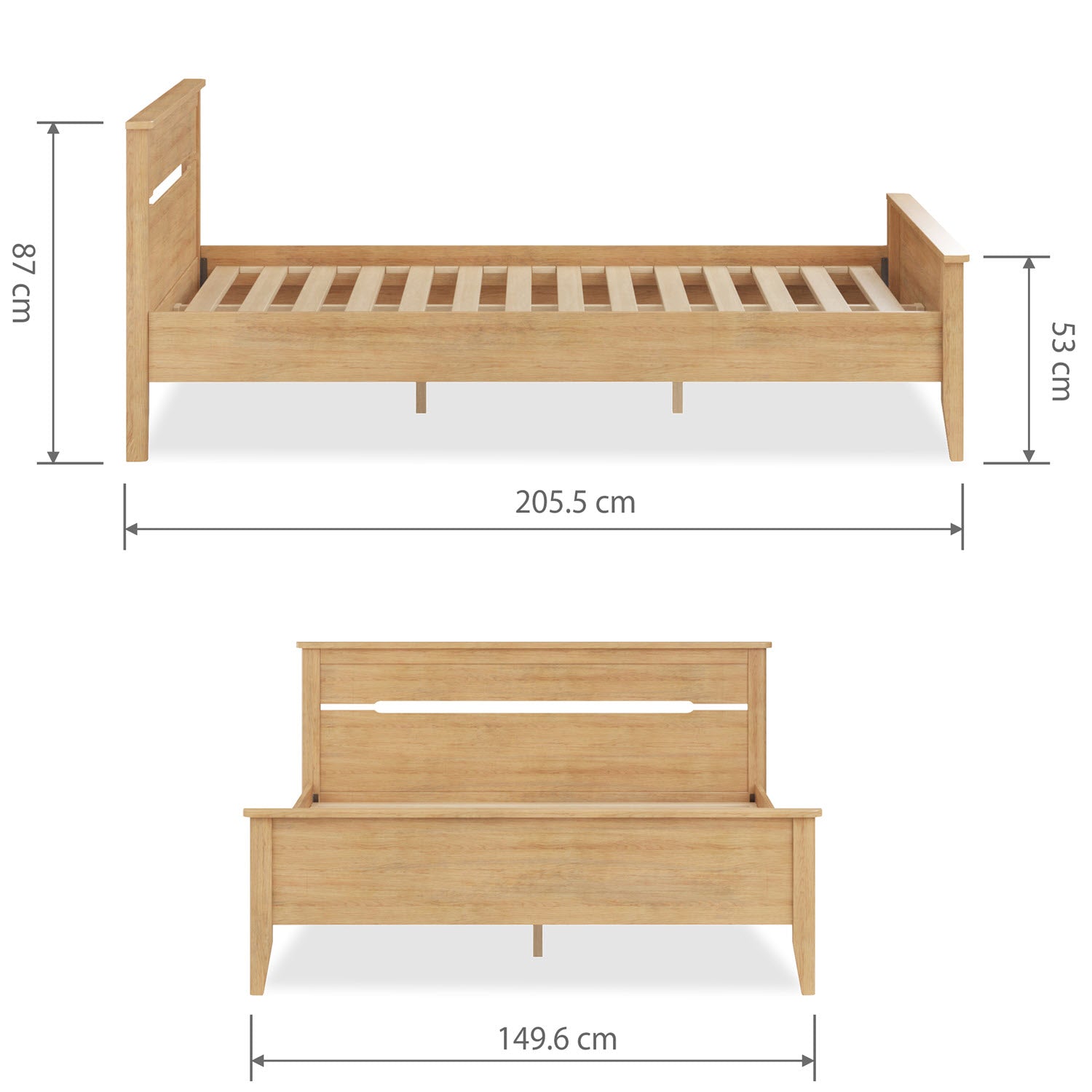 Harkus Oak Double bed