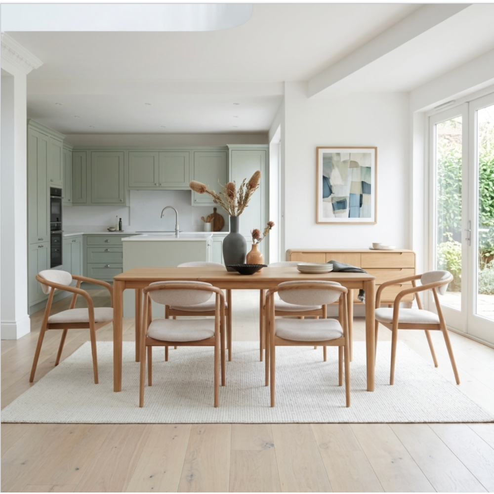 G Plan Winchester 135 – 190cm Extending Dining Table with  Isabelle chair options