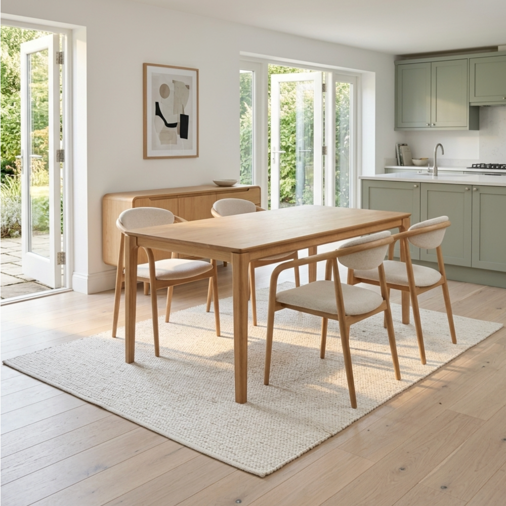 G Plan Winchester 135 – 190cm Extending Dining Table with  Isabelle chair options